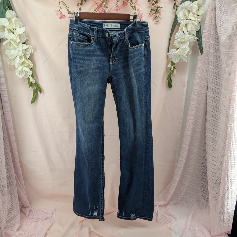 BKE Women's Dark Blue Flare Jeans